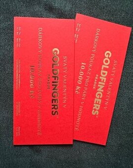 Goldfingers Praha dárkový poukaz 50% sleva