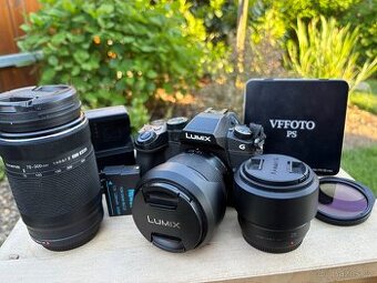 Panasonic G80 + 3 objektivy a příslušenství