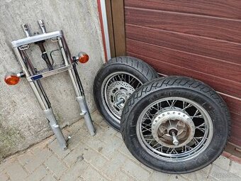Kawasaki VN 800 Vulcan - přední tlumiče - přední a zadní kol