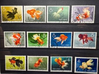 Poštovní známky Čína - série Rybičky