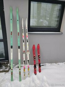 Běžecké lyže, boty, vázání, dětské sjezdovky