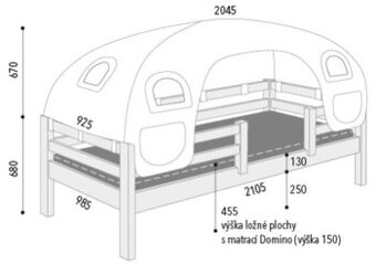 Dětská dřevěná postel Domestav