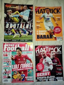 Mix starých čísel fotbalových časopisů