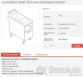 Elektrický vařič těstovin TECNOINOX