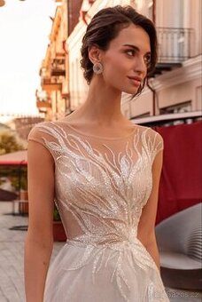 Luxusní nenošené svatební šaty, Artemida - 44 EU (XL)