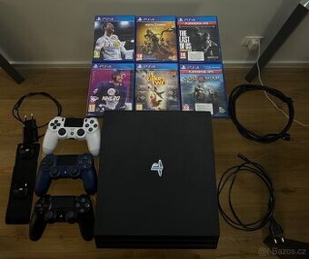 PlayStation 4 Pro 1TB + 3 ovladače + 7 her