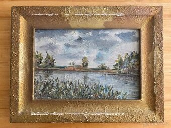 Obraz Stanislav Příhoda, Sázava 1964, olej 35x46