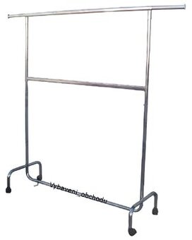 Dvoupatrový Výškově Stavitelný stojan ( štendr ) na oděvy