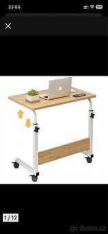 Psací stůl na kolečkách, Nastavitelná výška, Mobilní