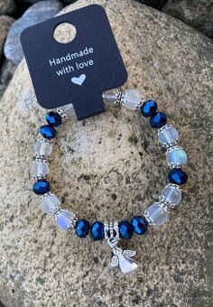 Modrý krystal s andělem