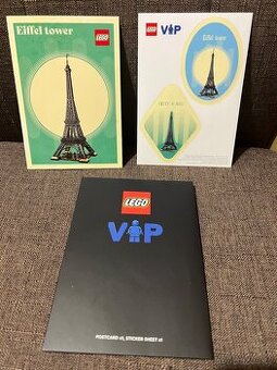 VIP Postcard/Pohlednice Eiffel tower + stickers