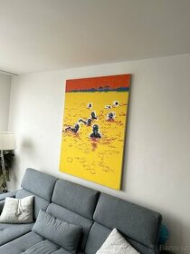 originál pop art obraz 100x130 cm - 1
