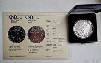 Mince ČNB 500Kč 100. výročí založení ČS národní rady