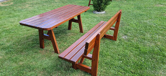 Zahradní stůl a lavice masiv smrk
