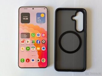 Galaxy S25 12/128GB stříbrný pěkný stav, baterie 100%