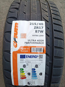 Nové letní pneu Orium (od Michelin) 215/40R17 87W - 1