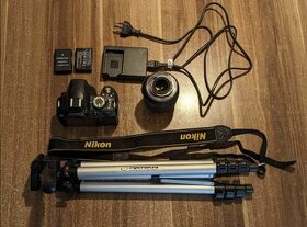 Zrcadlovka Nikon D3100 s příslušenstvím - 1