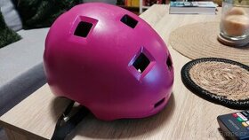 Dětská helma na kolo, inline brusle OXELO, v. 52-54, růžová