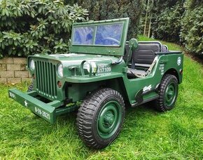 Dětský elektrický vojenský Jeep Willys - 1