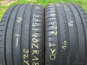 Prodám letní pneu 225/40/18 Dunlop a Bridgestone
