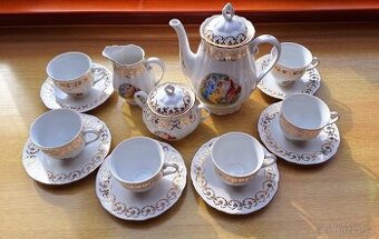 Luxusní porcelánová čajová souprava Bohemia Loučky