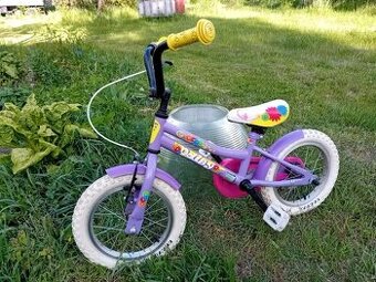 Dětské kolo Daisy 14 žlutá nebo fialová barva