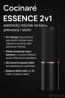 2v1 Elektrický mlýnek na kávu Cocinare