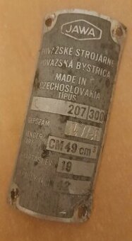 Babetta 207 - štítek - 1