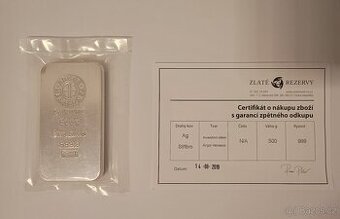 Stříbrný slitek Argor Heraeus 500 g