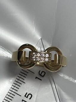 Zlatý dámský prsten 14 kt. 585 váha 2,11 g zlato