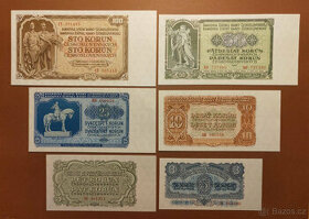 Sada Československých bankovek 1953 - STAV aUNC