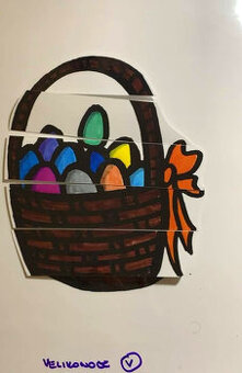 Velikonoční koš na suchý zip - aktivita