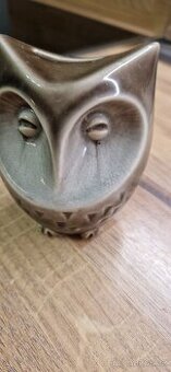 Retro keramická pokladnička – sova, ruční práce