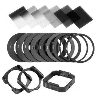 ZOMEI velká sada ND filtrů s kroužky a nástavci