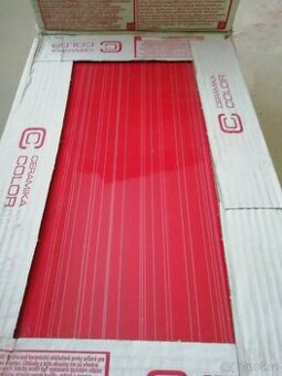 Nové obklady bílá+červená 25x40
