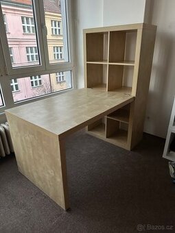 Stůl s regálem ikea