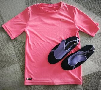 Dívčí boty do vody a tričko, vel. 134/140