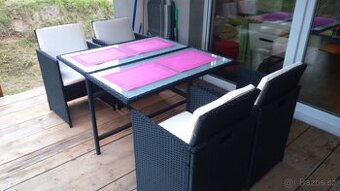 Zahradní jídelní set (umělý ratan)