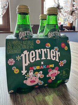 Perrier limitovaná edice 4x sklo Takashi Murakami