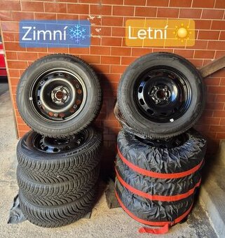 2 kompletní sady kol – letní + zimní 195/65 R15