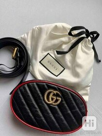 Gucci GG Marmont Matelassé Taška na opasek 85 černá Dámská