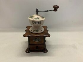Porcelánový stolní mlýnek na kávu - květiny konvalinky 8 - 1