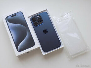 APPLE iPhone 15 Pro 128GB Modrý titan - NEPOUŽITÝ - ZÁRUKA