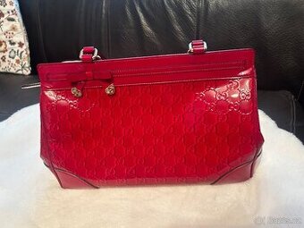 Kabelka Gucci Red Guccissima Leather Mayfair Tote Bag
