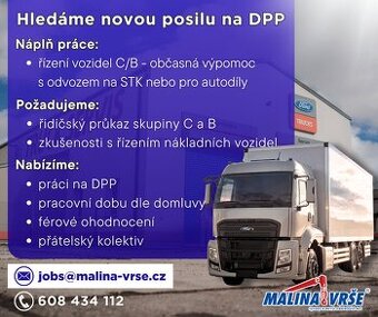 Řidič/-ka sk. B,C - brigáda