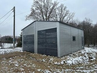 Plechová garáž 6,5x8m
