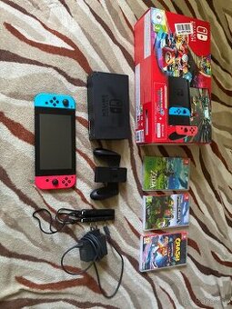 Prodám Nintendo Switch + 3 hry