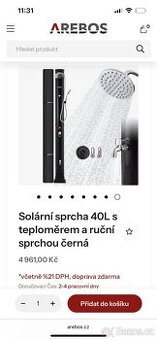 Solární sprcha 40L - nova nepouzita