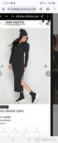 Upletove saty, dlouhy svetr Infinite sedne xs,s