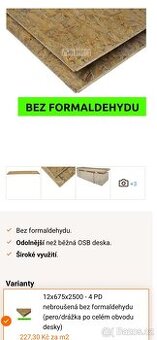 OSB desky 3 Egger 12x675x2500 - 4 PD